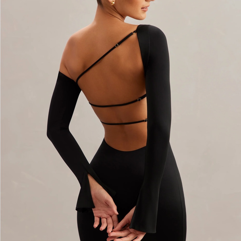 OH POLLY Black Off-Shoulder Dress